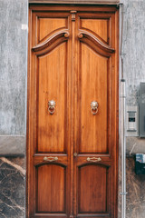 Old wooden vintage door in europe