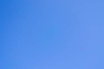 Blue sky clear of clouds. Blue copy space.