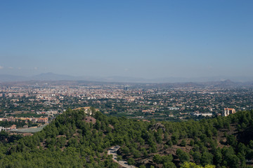 Fototapeta premium Aerial view of the landscape of the city of Murcia