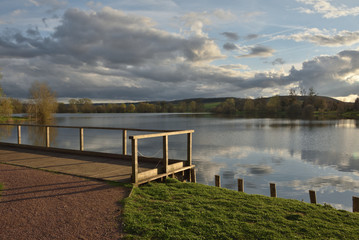 Sunset over the Lake of Acquigny - Eure France