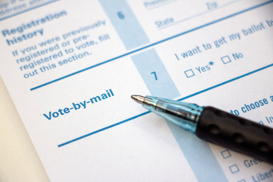 Voter Registration - Vote by Mail with pen