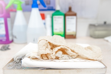 tools for disinfection and cleaning in the hospital