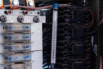 Open cabinet electronic control unit.