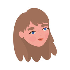 Isolated woman head vector design