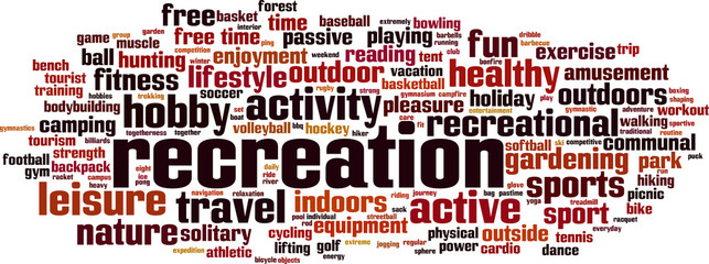 Recreation word cloud