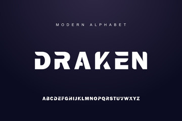Alphabet letters font set. Modern Custom Lettering Designs for logo, movie, game. Typography sans serif fonts modern style. vector illustration