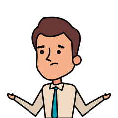 businessman elegant avatar character icon vector illustration design