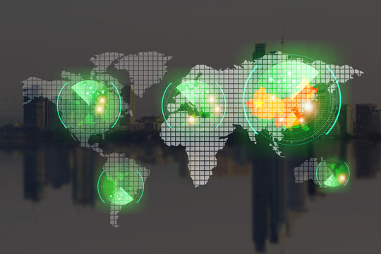 World map of Coronavirus (Covid-19), scan countries with Covid-19, Covid 19 map confirmed cases report worldwide globally. Coronavirus disease 2019 situation update worldwide coronavirus spread