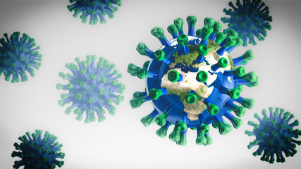 Weltweite Virus Pandemie - Europa - Afrika