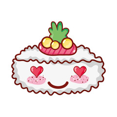 kawaii soup wasabi pea character cartoon, sushi and rolls