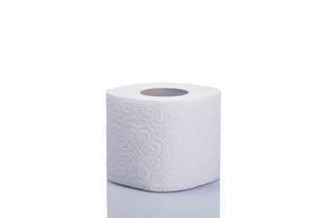 Toilet paper isolated on white background