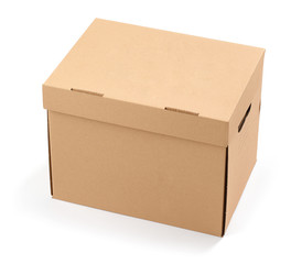 closed cardboard box