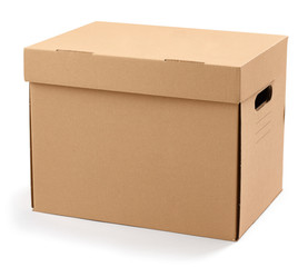 closed cardboard box