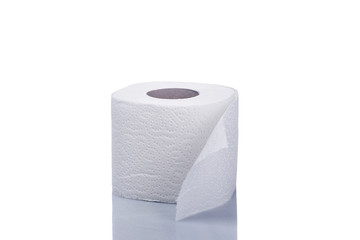 Roll of toilet paper isolated 