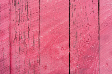 Pink color old wood background