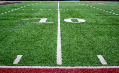 Side lines of the football field