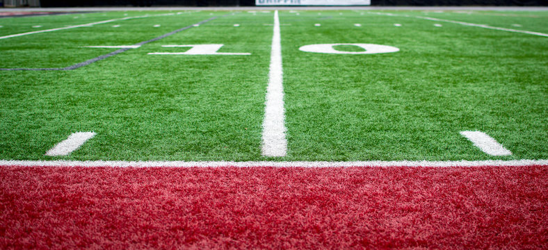 Side lines of the football field