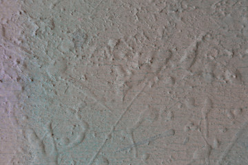 Pink and light blue old wooden background with small cracks.