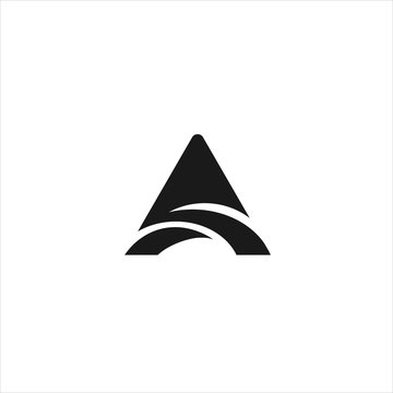 Triangle Road logo design vector image , letter A road logo design 