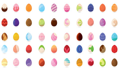 Set of easter eggs icons