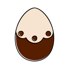 Fototapeta premium Decorated easter eggs icons