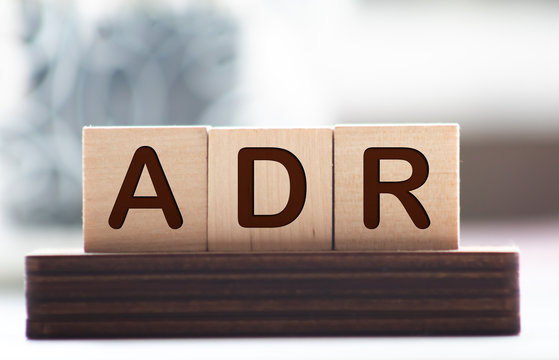 Letter Block In Word ADR Abbreviation Of Adverse Drug Reaction On Wood Background