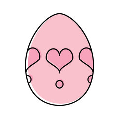 Decorated easter eggs icons