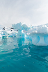 Ice berg in Paradise Bay in Antarctica