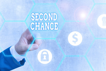Word writing text Second Chance. Business photo showcasing opportunity to try something again after...