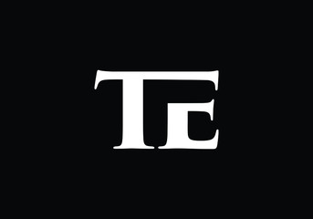 T E, TE Initial Letter Logo design vector template, Graphic Alphabet Symbol for Corporate Business Identity