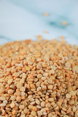 Yellow fresh and healthy beans stock on the marble