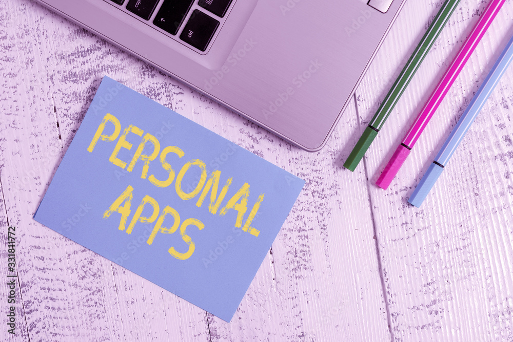 Poster text sign showing personal apps. business photo text app for secure password less validation to onli