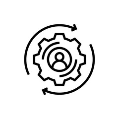 Management Vector Icon Line Illustration