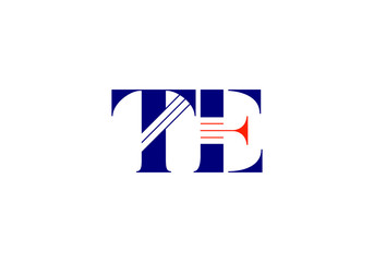 Fototapeta premium T E, TE Initial Letter Logo design vector template, Graphic Alphabet Symbol for Corporate Business Identity