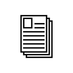 Document Vector Icon Line Illustration