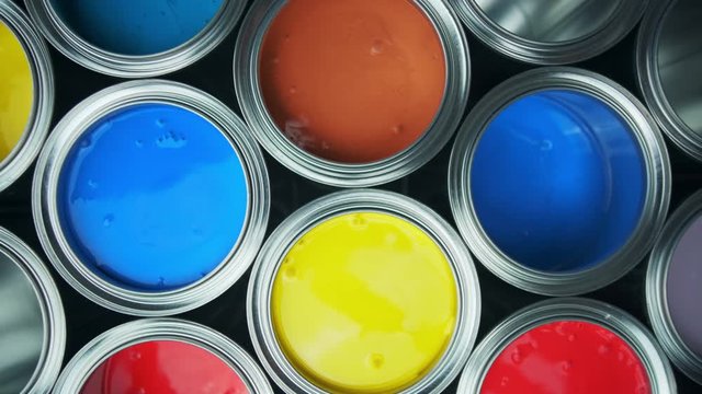 paint colors in the tubes. 4k shot on slider