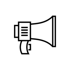 Megaphone Vector Icon Line Illustration