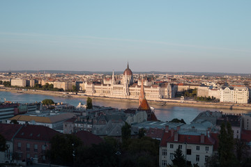 Obraz premium Panorama of the old European city of Budapest