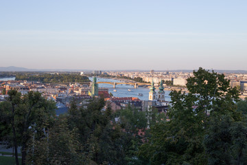 Fototapeta na wymiar Panorama of the old European city of Budapest