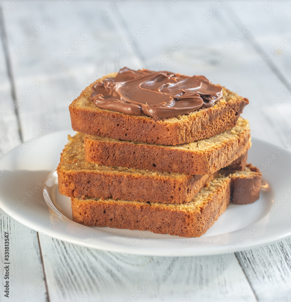 Poster Sliced pumpkin bread