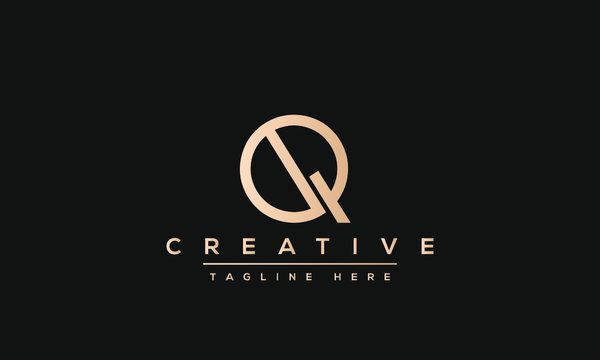 Abstract monogram letter Q logo icon design. Minimalist Q QQ creative initial based vector template.