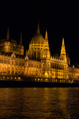 Fototapeta na wymiar Budapest Parliament Buildings at night with backlight