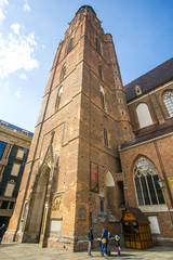 Church in Wroclaw city center , Poland 