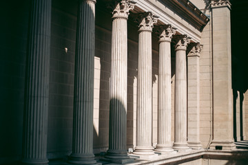 Old Greek and Roman style building with columns