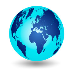 Isolated Earth globe vector illustration