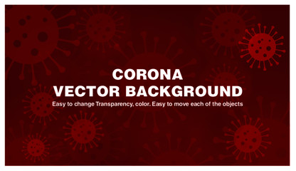 Fototapeta na wymiar Vector Corona Virus Red Background