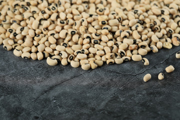 White dry beans on the top of the background
