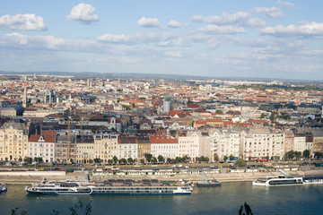 Panorama of the old European city of Budapest