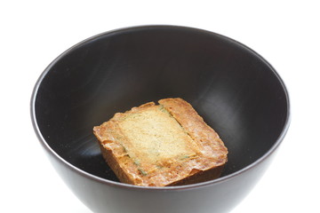 Japanese instant food, dried miso soup cube