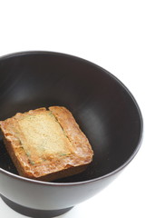 Japanese instant food, dried miso soup cube